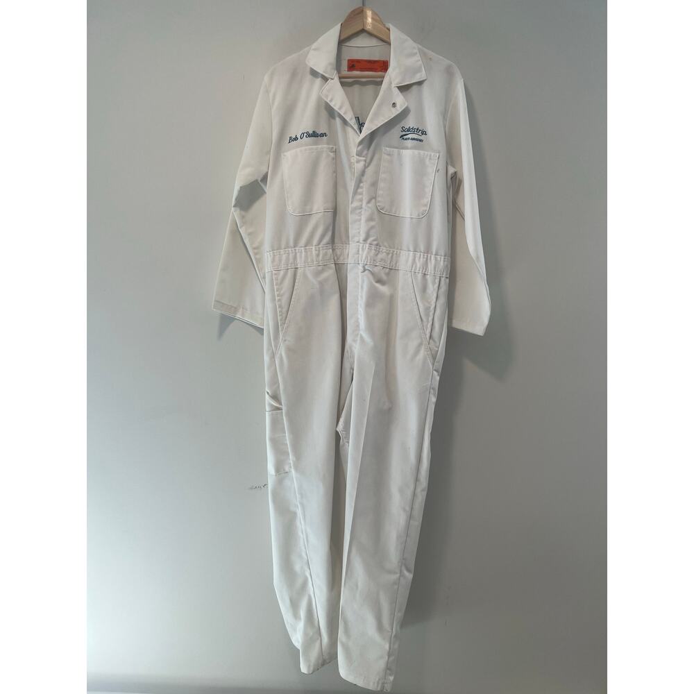 White Work Coveralls with Personalized Embroidery Corporate Logo 40 R